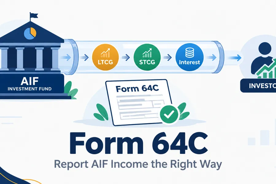 Form 64C — report AIF income the right way in your ITR